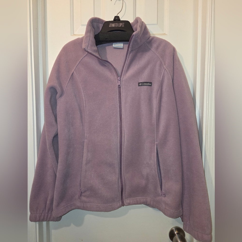 Columbia Women's Lavender Fleece Jacket Coat.  Size XL.